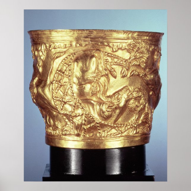 Cup, found in the royal tomb of Vaphio Poster (Front)