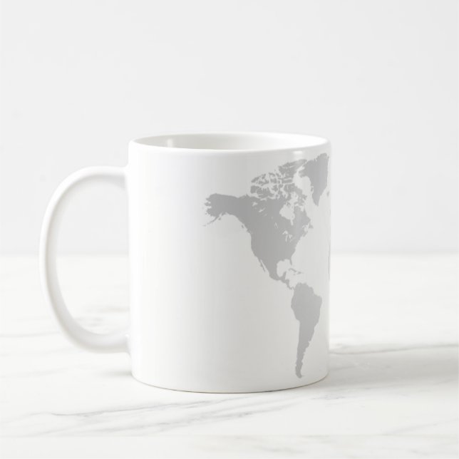 Cup - globe, world map (Left)