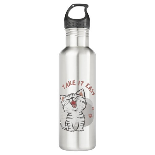 Cup in cat slight camel stainless steel water bottle