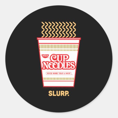 Cup Noodles Noodle Slurp Classic Round Sticker