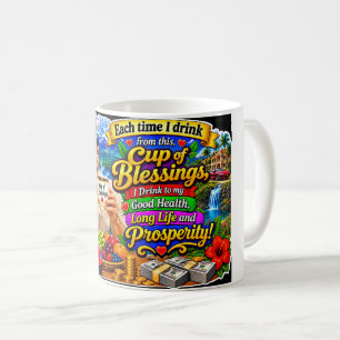 "Cup of Blessings" Good Health & Prosperity Coffee Mug