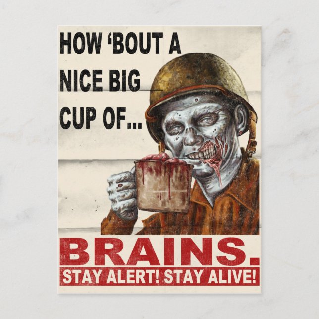Cup of Brains Postcard (Front)