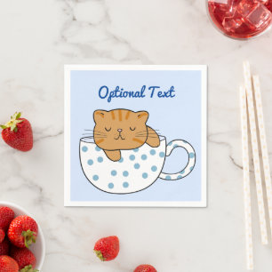 Cup of Cat-feine Kawaii Style Napkins