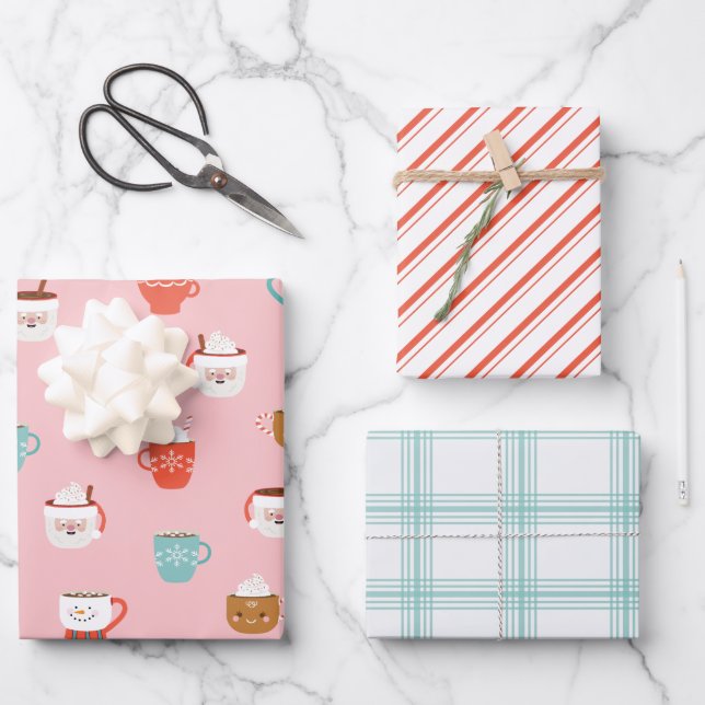 Cup of Cheer holiday wrapping paper  (Front)