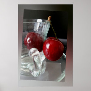 Cup of cherries poster