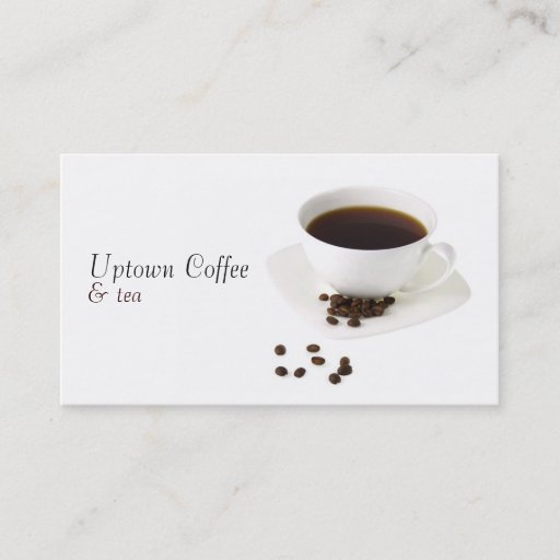 Customizable Cup of Coffee and Tea Business Card