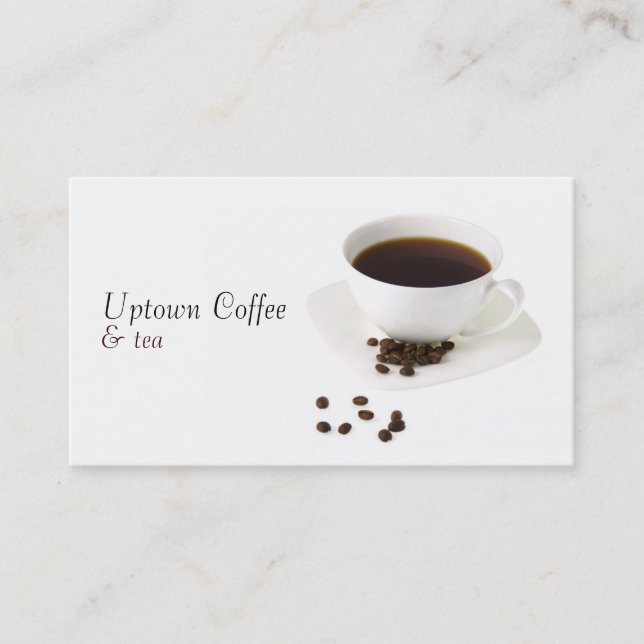 Cup of Coffee and Tea Business Card (Front)