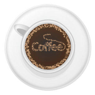 Cup of coffee ceramic knob
