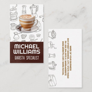 Cup of Coffee Coffee Set Pattern Business Card