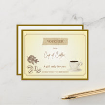'Cup of Coffee' Funny Gift Voucher