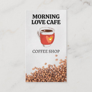 Cup of Coffee   Heart Business Card