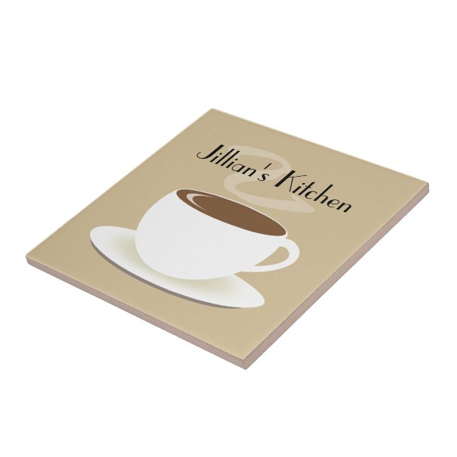 Cup of Coffee Kitchen Tile (Side)