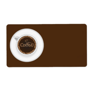 Cup of coffee label