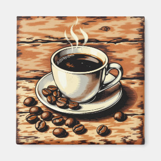 Cup of coffee magnet