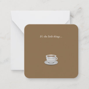 Cup of Coffee Mini Thank You Note Card