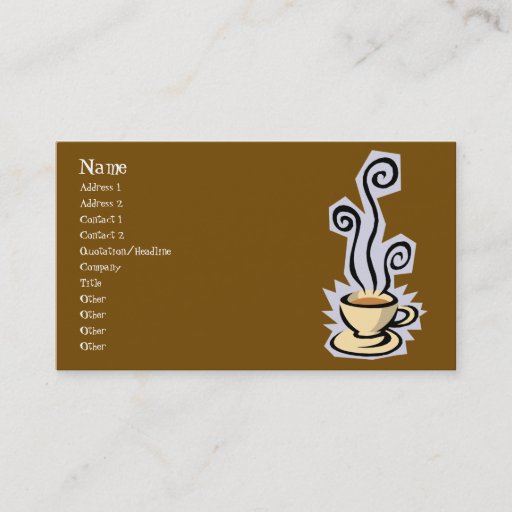Customizable Cup of Coffee or Tea Business Card