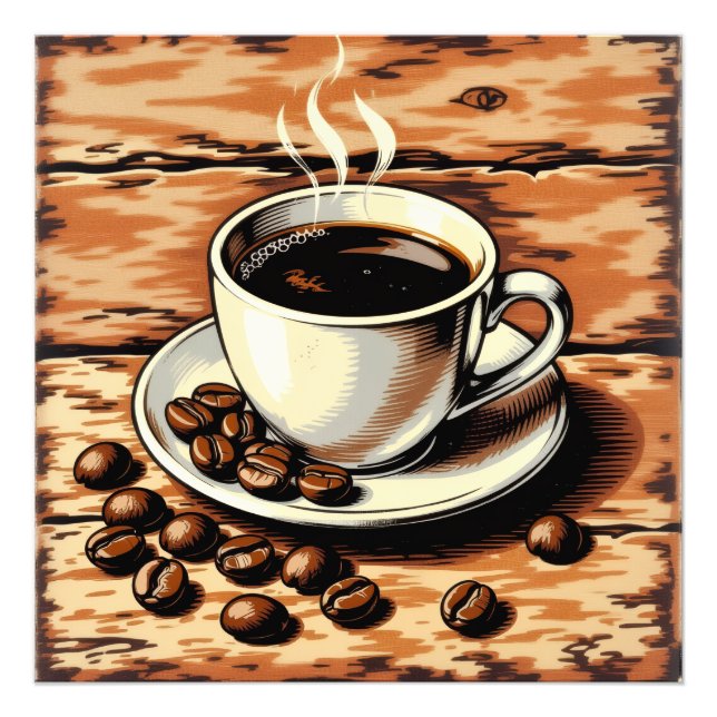 Cup of coffee photo print (Front)