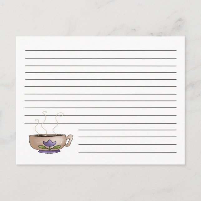 Cup Of Coffee Recipe Card (Front)
