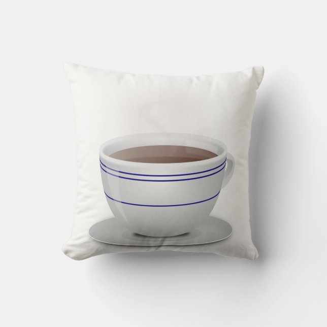 Cup of Coffee Throw Pillow (Front)