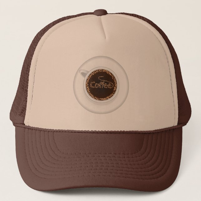 Cup of coffee trucker hat (Front)