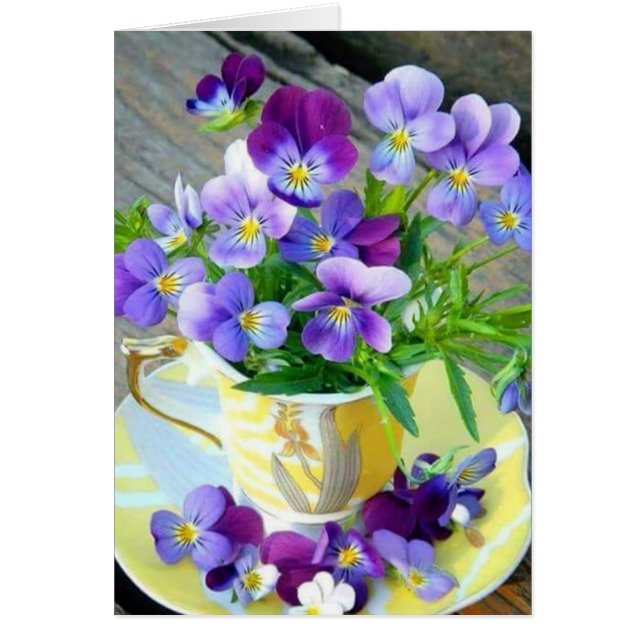 Cup of Flowers Cards (Front)