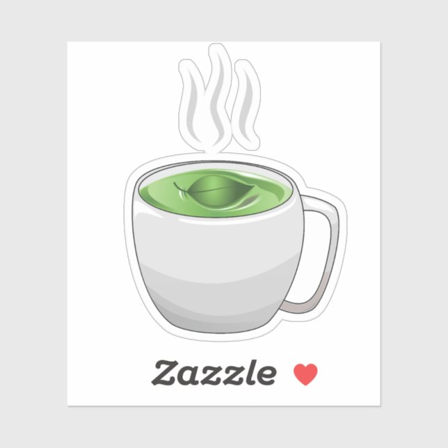 Cup of Green Tea Sticker (Sheet)