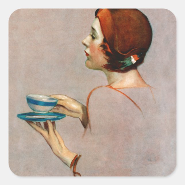 Cup of Java Square Sticker (Front)