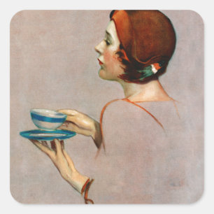 Cup of Java Square Sticker