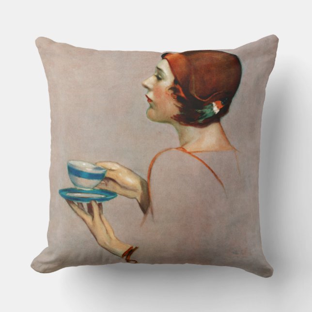Cup of Java Throw Pillow (Front)