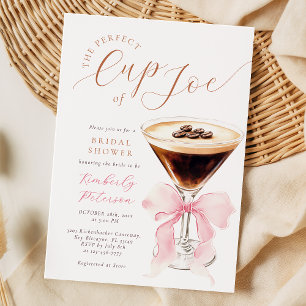Cup of Joe Coquette Bridal Shower Invitation