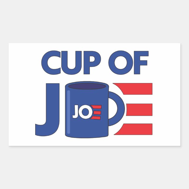 CUP OF JOE RECTANGULAR STICKER (Front)