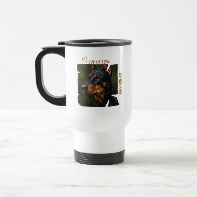 Cup of Love Dog Lover 15oz Travelers Mug (Left)