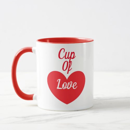 Cup Of Love Red Heart