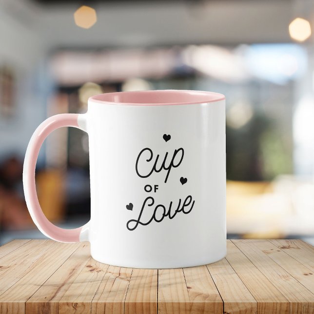 Cup of Love Valentine Modern Cute Chic Mug (Creator Uploaded)
