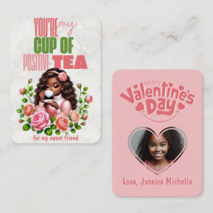 Cup of Positivi-TEA Classroom Happy Valentines Day Note Card