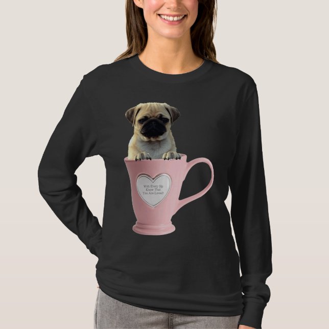 Cup of Pug L Classic T-Shirt 2 (Front)