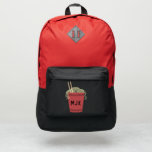 Cup of Ramen Noodles in Red Personalized Monogram Port Authority® Backpack<br><div class="desc">This personalized backpack features an illustration of a red cup of ramen noodles with your monogram initials on the front of the cup. Create the perfect monogrammed gift for ramen noodles fans.</div>