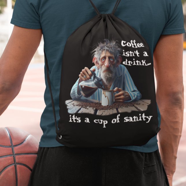 Cup Of Sanity Drawstring Bag (Creator Uploaded)