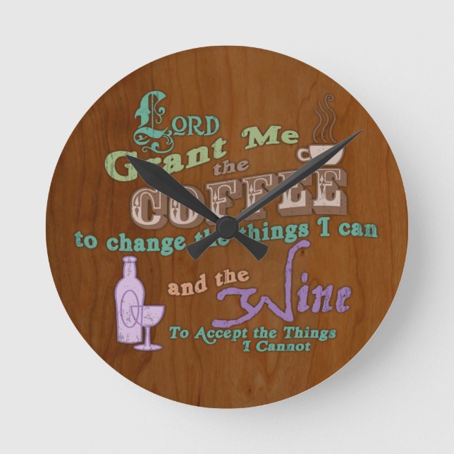 Cup of Serenity Round Clock (Front)