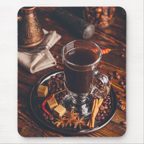 Cup of spiced turkish coffee mouse pad