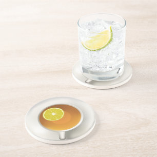 Cup of Tea and Lemon Sandstone Coaster