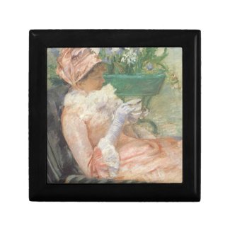 Cup of Tea by Cassatt, Vintage Impressionism Art Keepsake Box