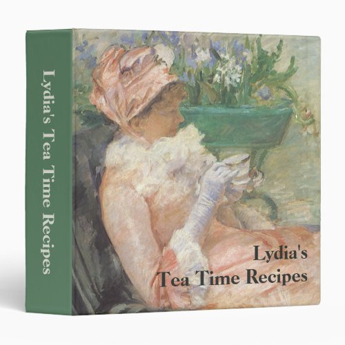 Cup of Tea by Mary Cassatt Vintage Impressionism 3 Ring Binder
