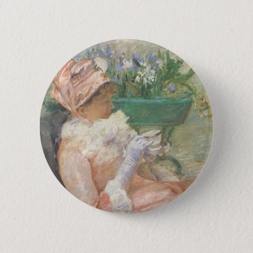 Cup of Tea by Mary Cassatt Vintage Impressionism Pinback Button
