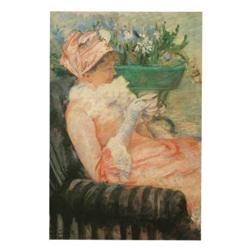 Cup of Tea by Mary Cassatt Vintage Impressionism Wood Wall Decor