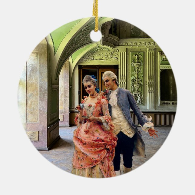 Cup of Tea Ceramic Ornament (Back)