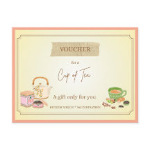 'Cup of Tea' Funny Gift Voucher