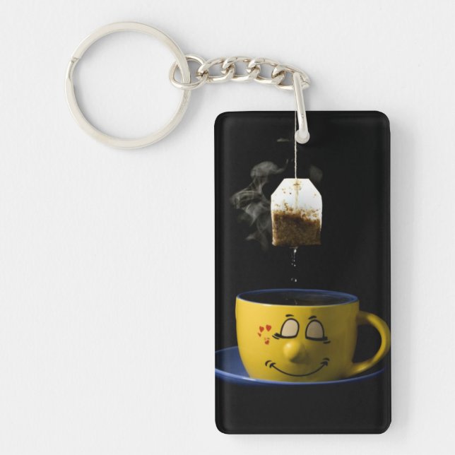 Cup of Tea Keyring/Keychain Keychain (Front)