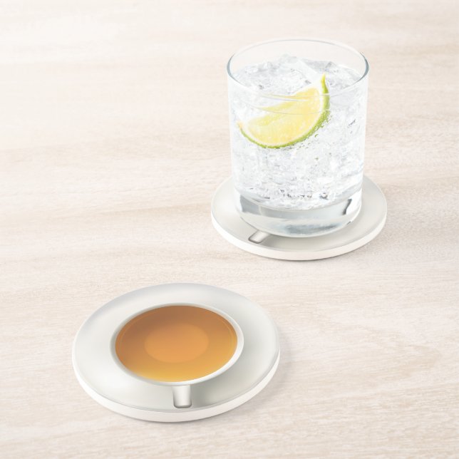 Cup of Tea Sandstone Coaster (Side)