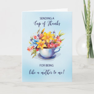 Cup of Thanks Like a Mother Mothers Day Card
